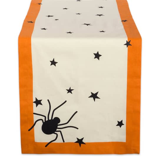 DII® 72" Black Stars Print Table Runner